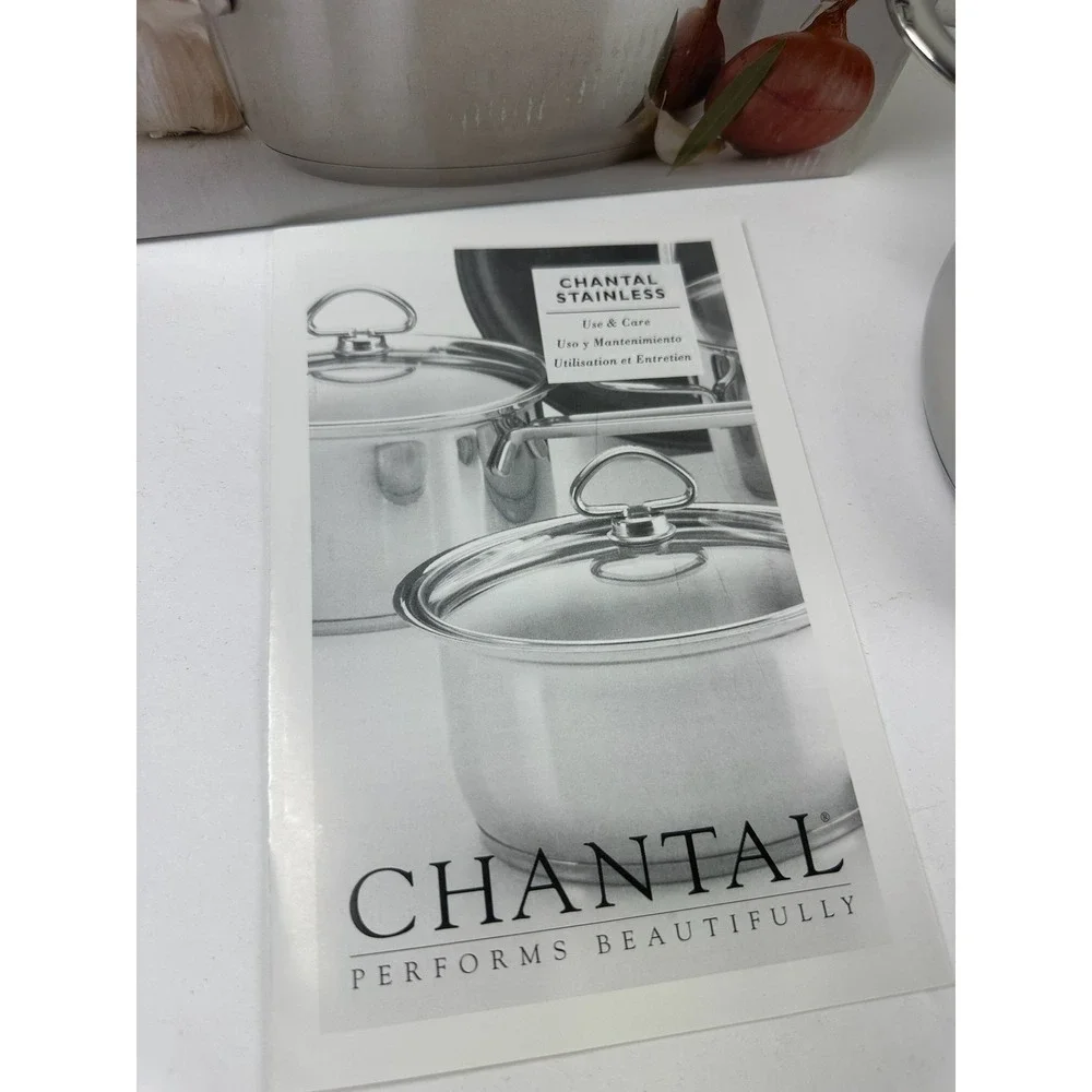 Chantal 2 Qt Stainless Steel Soup Pot SL32-160 w/ Glass Lid - New Other